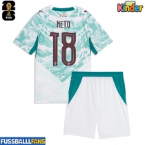 Portugal Pedro Neto #18 Auswärts Trikotsatz Kinder EM 2024 Kurzarm (+ Kurze Hosen)
